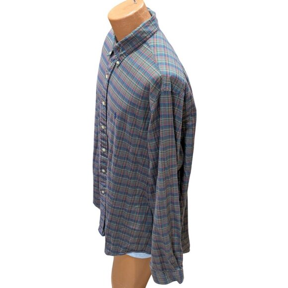 Ralph Lauren Mens XXL Plaid Button-Down Shirt 100% Cotton Classic Fit L/S - Picture 5 of 9